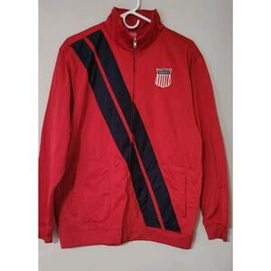 Team USA Olympics Vintage Logo Long Sleeve Track Jacket Size Xl 18/20 Zip A1
